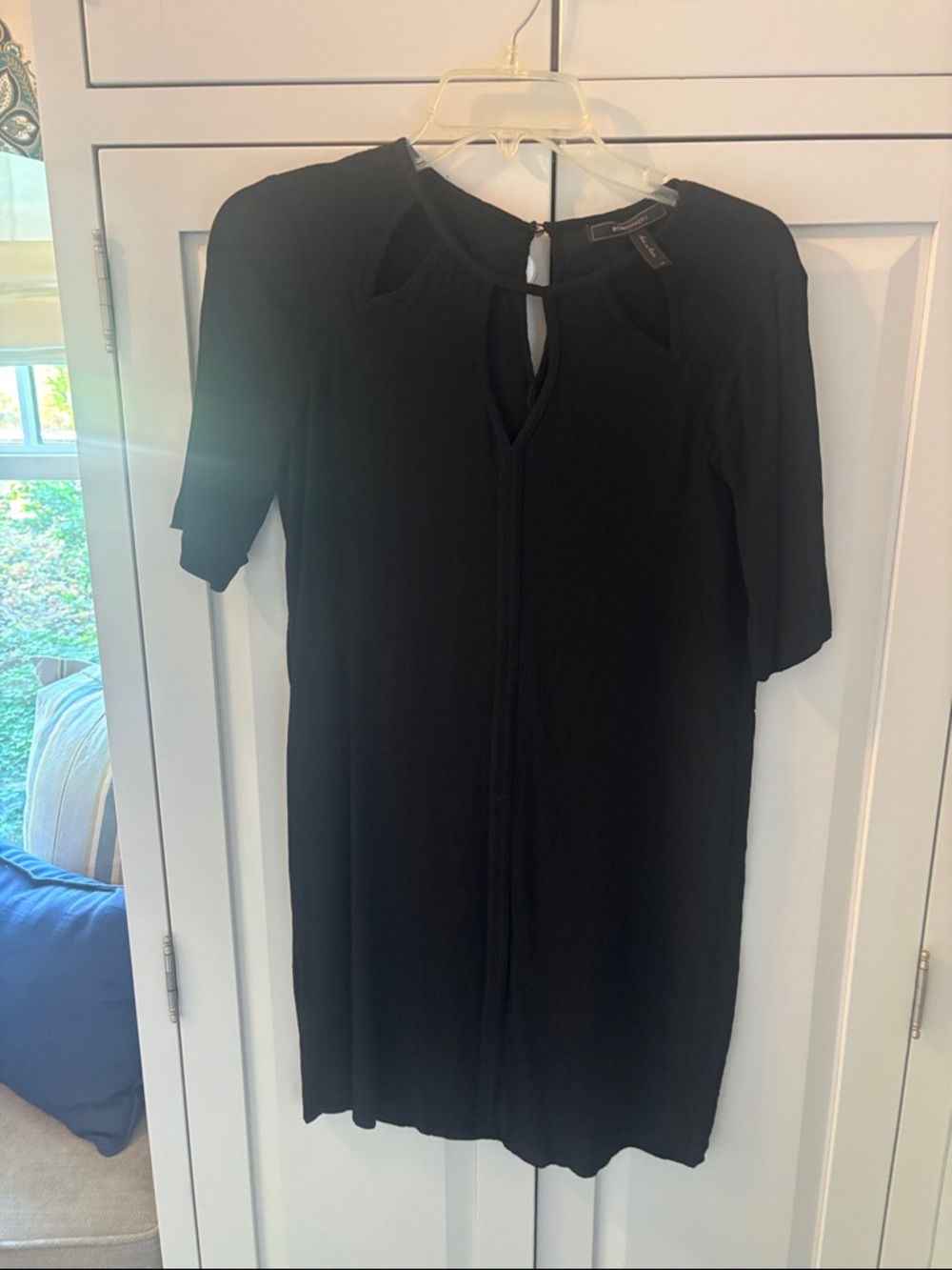 BCBG Black Keyhole Mini Dress